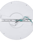 back view of the 12" matte white round ceiling flush mount light