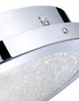 LED dimmable chrome 14" flush mount ceiling light details