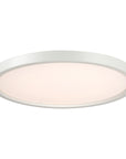 LED dimmable matte white 15" flush mount ceiling light