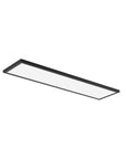 LED dimmable 15" rectangle matte black flush mount ceiling light