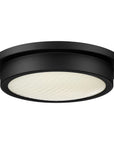 LED dimmable matte black 14" flush mount ceiling light