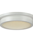 LED dimmable matte white 14" flush mount ceiling light