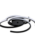 LED dimmable matte black 22" flush mount ceiling light