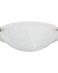 the side view of Brushed Nickel 2-light 12" Flush Mount ceiling light with E26