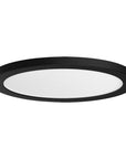 LED dimmable matte black 15" flush mount ceiling light