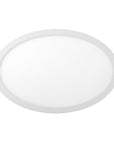 LED dimmable matte white 32" oval flush mount ceiling light