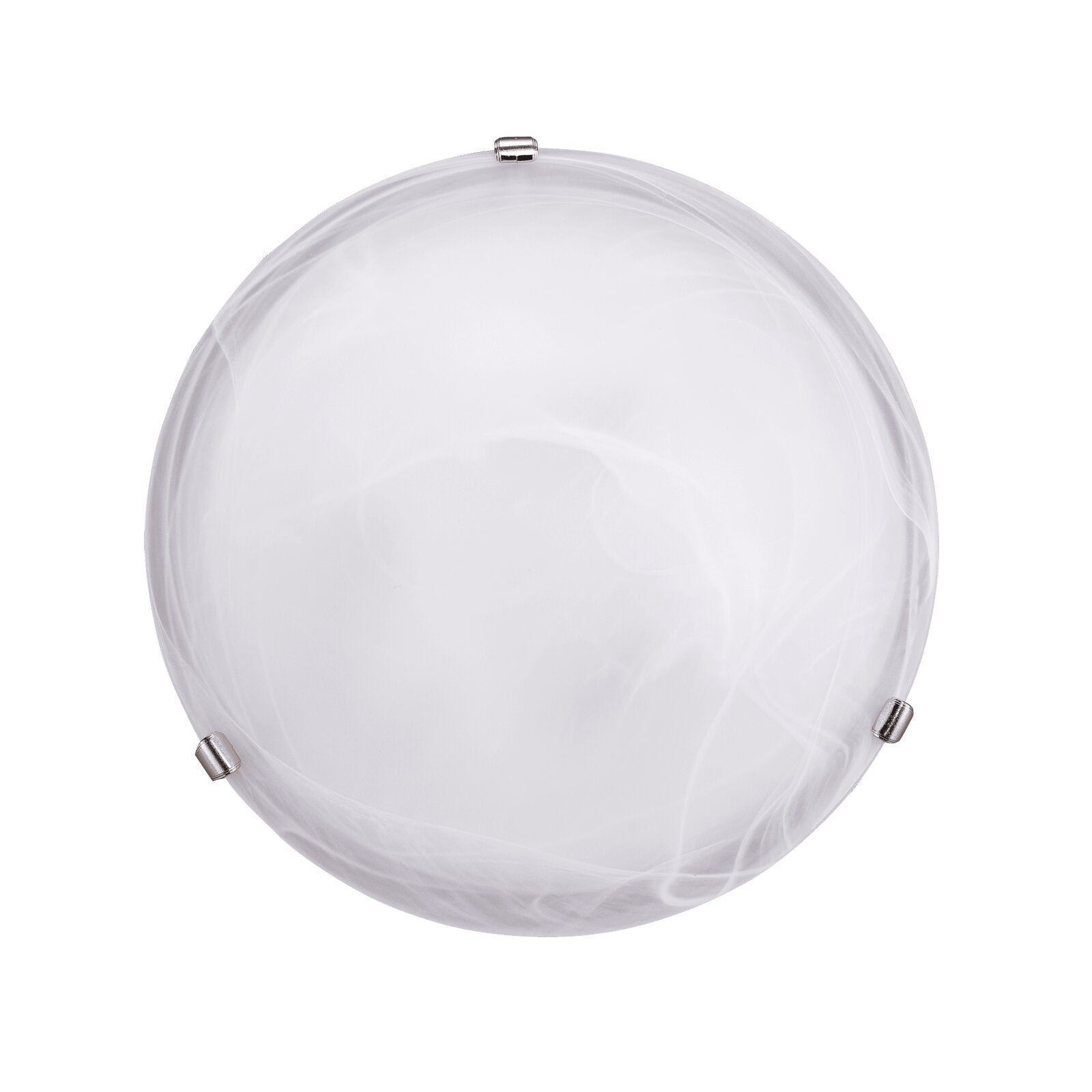 the front view of Brushed Nickel 2-light 12" Flush Mount ceiling light with E26