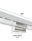 [3024xx] MRLVN02427 LED Vanity Light Seeded Glass size-options