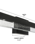 [3024xx] MRLVN02427 LED Vanity Light Seeded Glass size-options