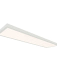 LED dimmable 15" rectangle brushed nickel flush mount ceiling light 